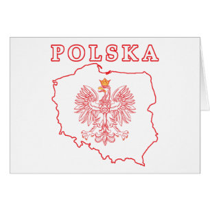 Mapa Rojo De Polska Con Águila