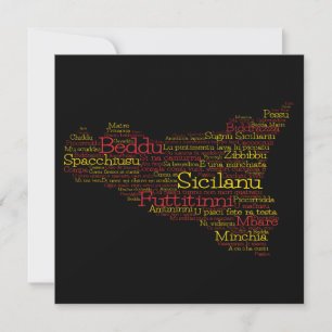 Mapa siciliano de arte de palabra