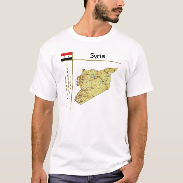 Mapa sirio + bandera + camiseta de título (Anverso)