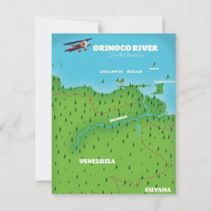 Mapa sudamericano del río Orinoco
