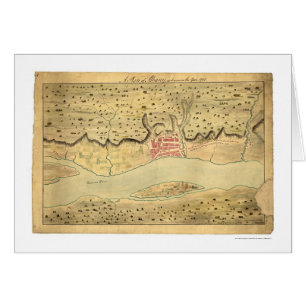 Mapa temprano 1758 de Albany Nueva York