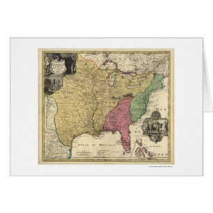 Mapa temprano 1763 de América