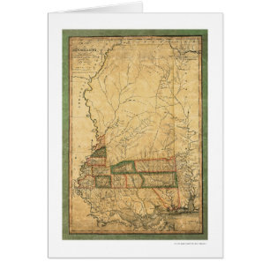 Mapa temprano de Mississippi por Melish 1820