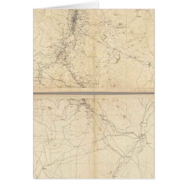 Mapa topográfico de la región minera de Washoe (Frente)
