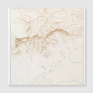 Mapa topográfico de las ruinas del Poster Thebes