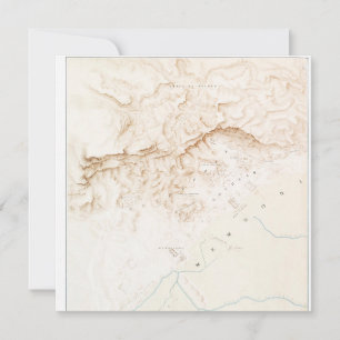 Mapa topográfico de las ruinas del Poster Thebes