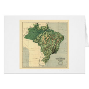 Mapa topográfico del Brasil por los pozos 1886