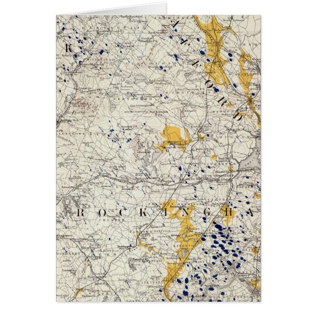 Mapa topográfico y glacial de New Hampshire (Frente)