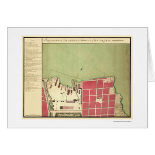 Mapa viejo 1720 de la ciudad de La Habana Cuba