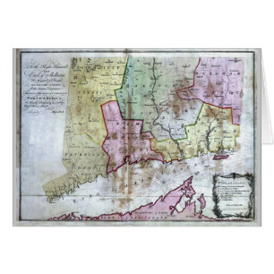 Mapa viejo 1766 de Connecticut