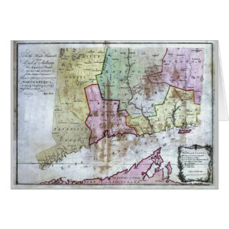 Mapa viejo 1766 de Connecticut