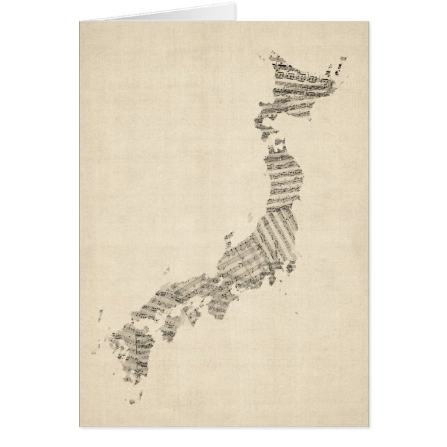 Mapa viejo de la partitura de Japón (Frente)