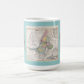 Mapa viejo de la taza del mosaico de Israel y de