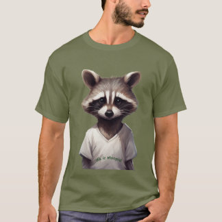 Mapache caprichoso con camiseta divertida T-shirt