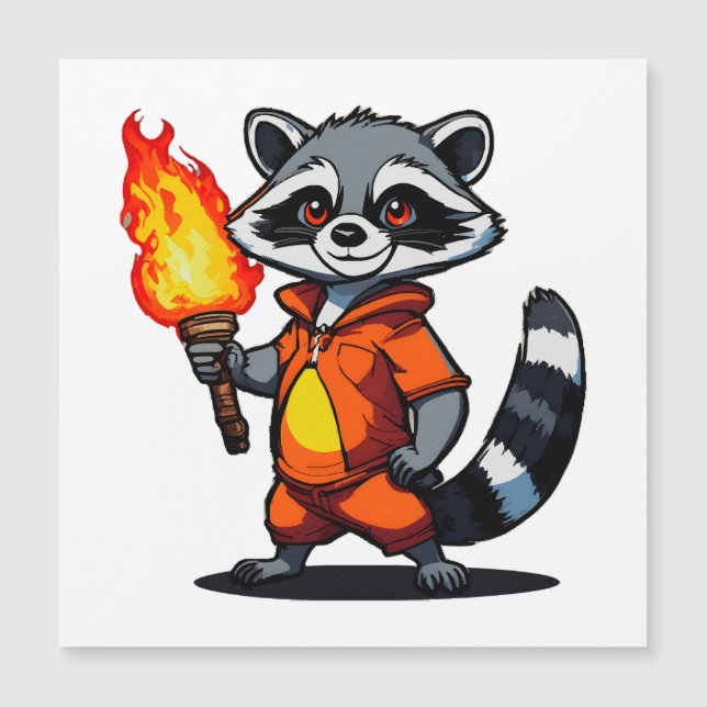 Mapache con antorcha (Anverso)