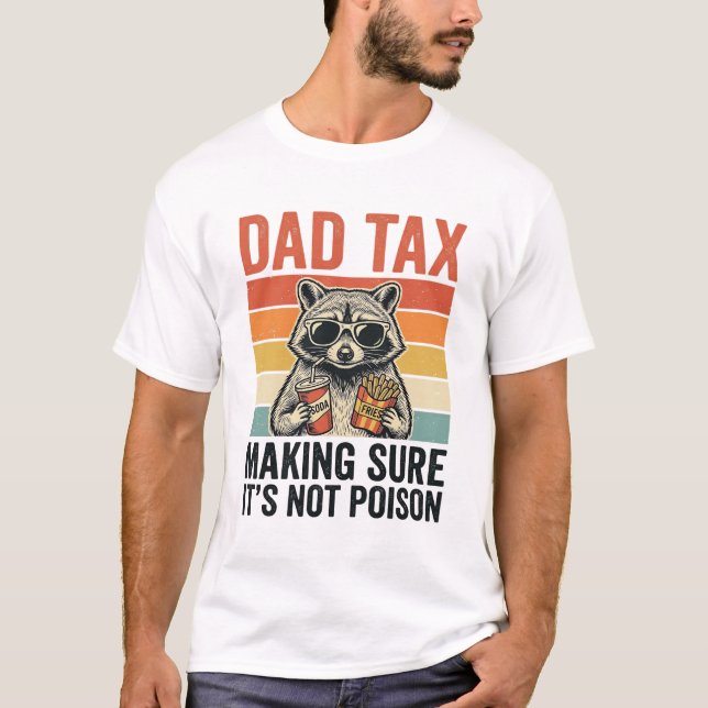 Mapache De Impuesto De Papá Diseño De Camiseta Div (Anverso)
