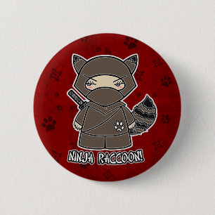 ¡Mapache de Ninja! En botón rojo
