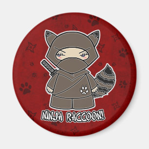 ¡Mapache de Ninja! En imán rojo