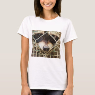 mapache en camisetas
