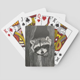 Mapache jugando cartas