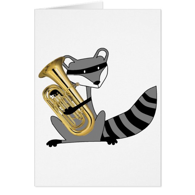 Mapache que juega el Euphonium (Frente)