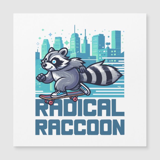 Mapache Radical Urban Skateboarder (Anverso)