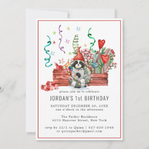 Mapaches de Invierno Invitación para Fiesta en e