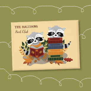 Mapaches del Club de Libros Infantil Pin Botón