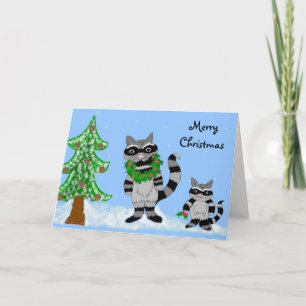 Mapaches Feliz Navidad