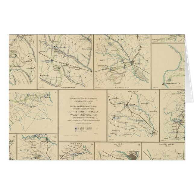 Mapas de campaña SavannahWashington, DC (Anverso (Horizontal))