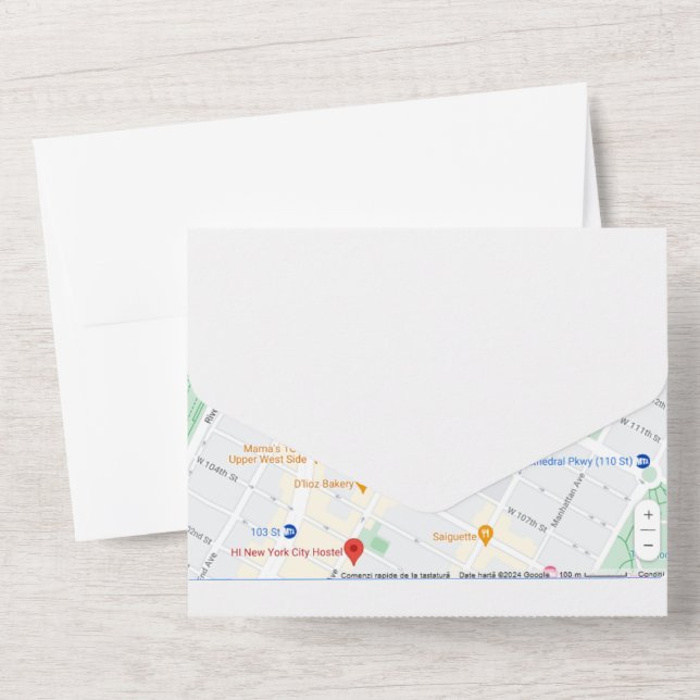 Mapas de Invitación de Boda Todo en Uno (Reverso )