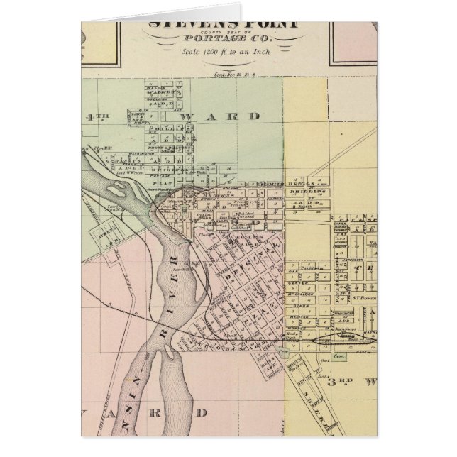 Mapas de Stevens Point, Elroy y Wonewoc (Frente)