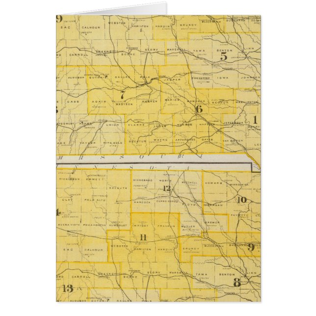 Mapas estatales de Iowa (Frente)