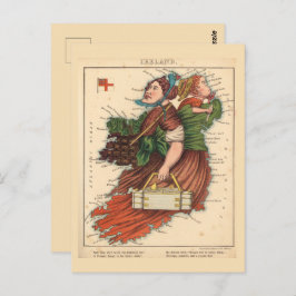 Mapas ilustrativos de Irlanda Postal de época