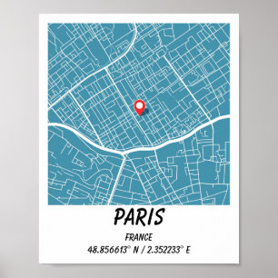 Mapas personalizados, impresiones de mapas de ciud