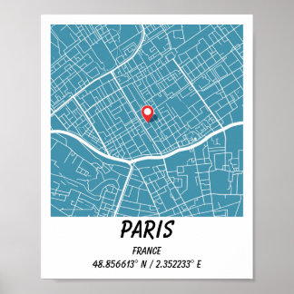 Mapas personalizados, impresiones de mapas de ciud