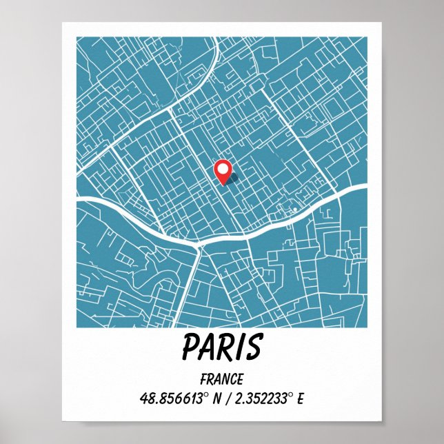 Mapas personalizados, impresiones de mapas de ciud (Frente)