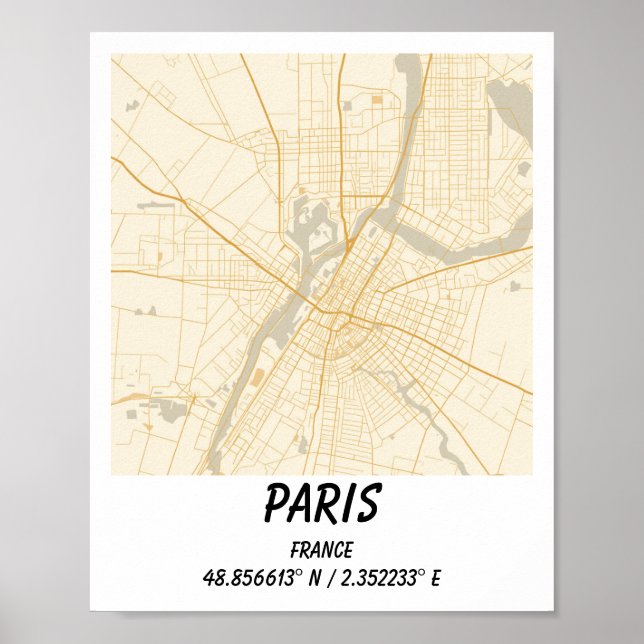 Mapas personalizados, impresiones de mapas de ciud (Frente)