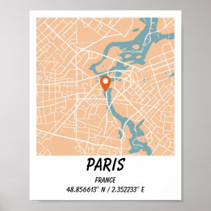 Mapas personalizados, impresiones de mapas de ciud