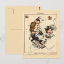 Mapas pictóricos de Dinamarca Postales de época