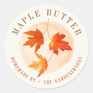 Maple Butter Classic Round Pegatina
