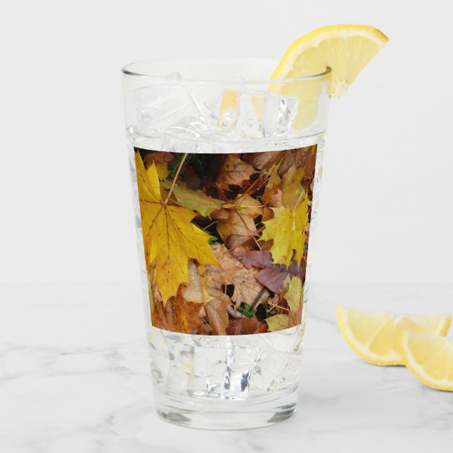 Maple caído deja naturaleza otoño amarilla (Reverso (hielo))