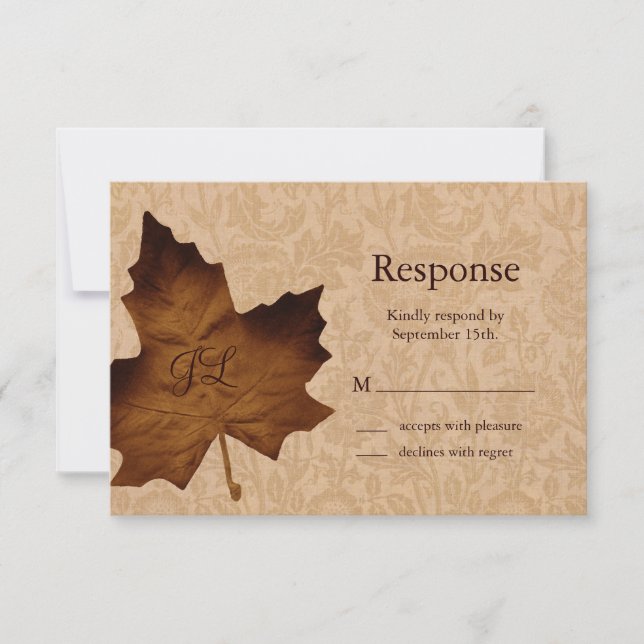 Maple Leaf Monogramed RSVP (Anverso)