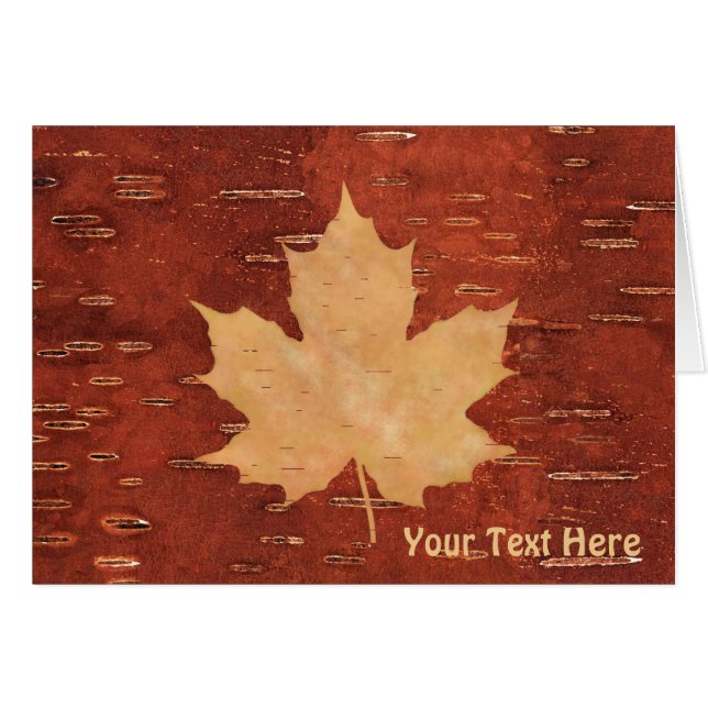 Maple Leaf On Inner Birch Bark (Anverso (Horizontal))