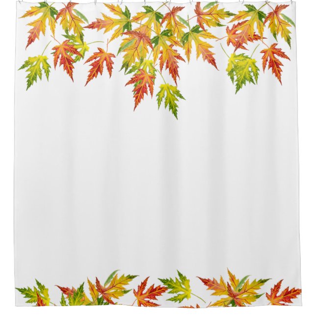 Maple plateado en una cortina de ducha (Anverso)