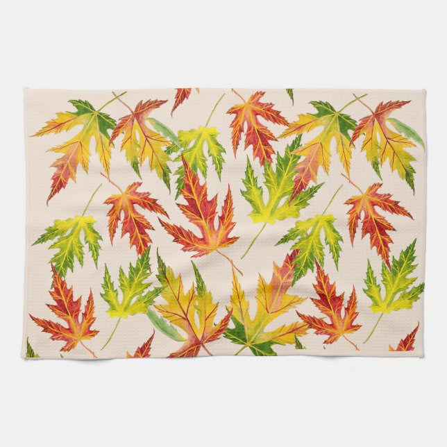 Maple plateado en una toalla de cocina (Horizontal)