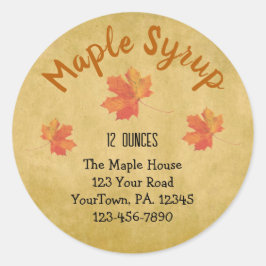 Maple Syrup Maple deja Pegatina empresarial