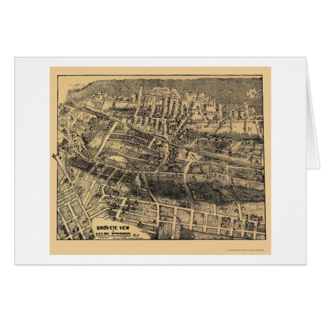 Maplewood, mapa panorámico de NJ - 1910 (Anverso (Horizontal))