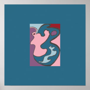 Maqueta de flauta de la dama rosa Mini impresión c