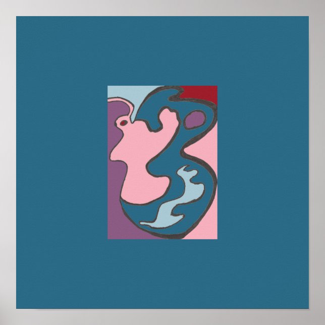 Maqueta de flauta de la dama rosa Mini impresión c (Frente)